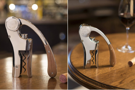 Coffret tire-bouchon L'Atelier du vin Oeno Motion Wood & Chrome - Métal chromé et bois massif