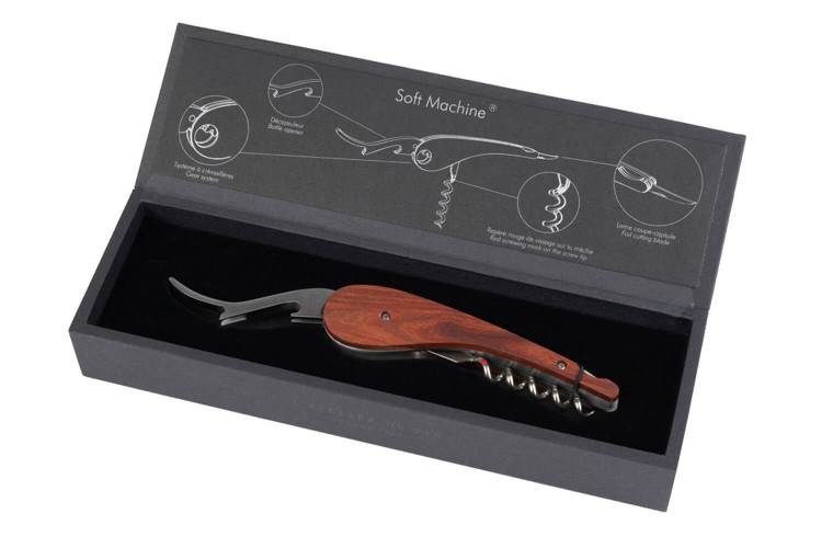 Coffret tire-bouchon sommelier L'Atelier du vin Soft Machine en bois