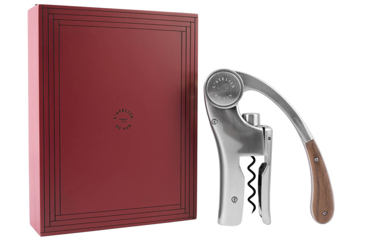 Coffret tire-bouchon L'Atelier du vin Oeno Motion Trésor - Métal chromé et bois massif