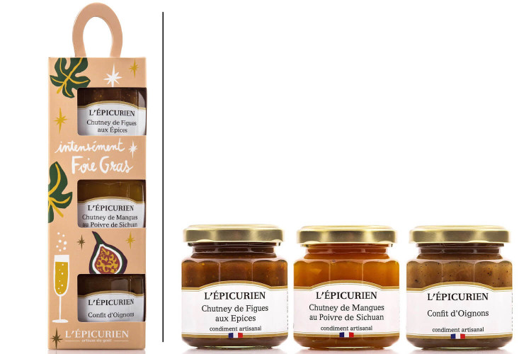 Coffret de 3 chutneys L'Épicurien Intensément Foie Gras artisanal