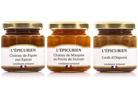 Coffret de 3 chutneys L'Épicurien Intensément Foie Gras artisanal