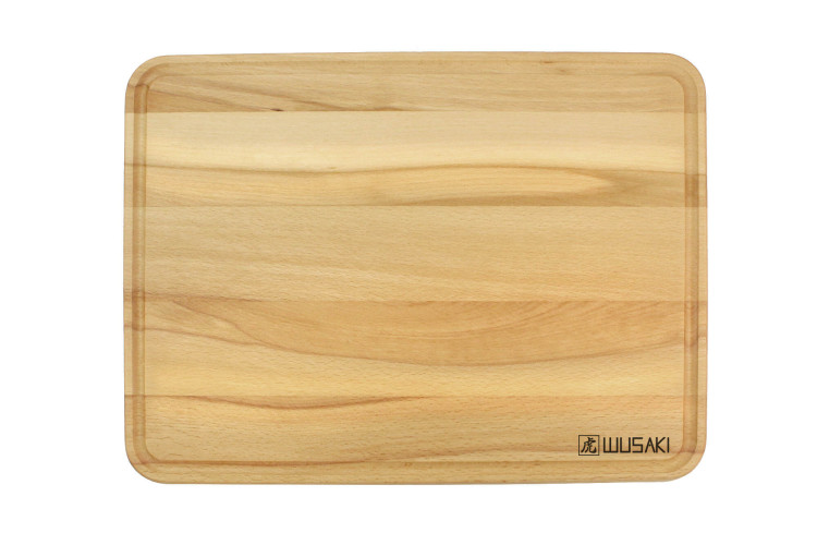 Planche à découper avec rigole Wusaki en bois de hêtre FSC