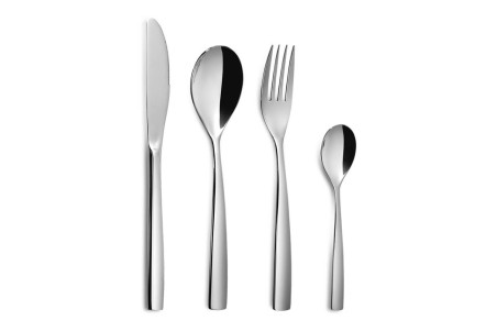 Ménagère argentée en acier inox 18/10 Comas Barcelona de 24 pièces