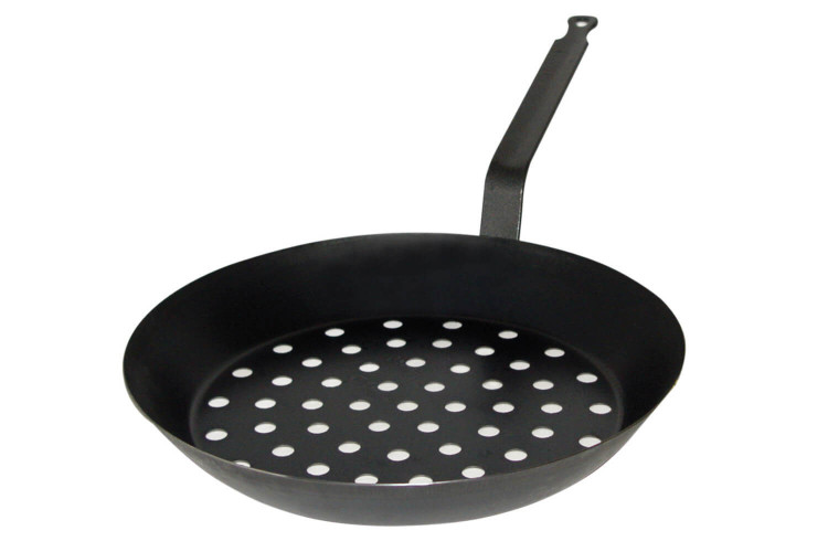 Poêle à marrons en acier Baumalu pour cuisson sur braise de 28cm