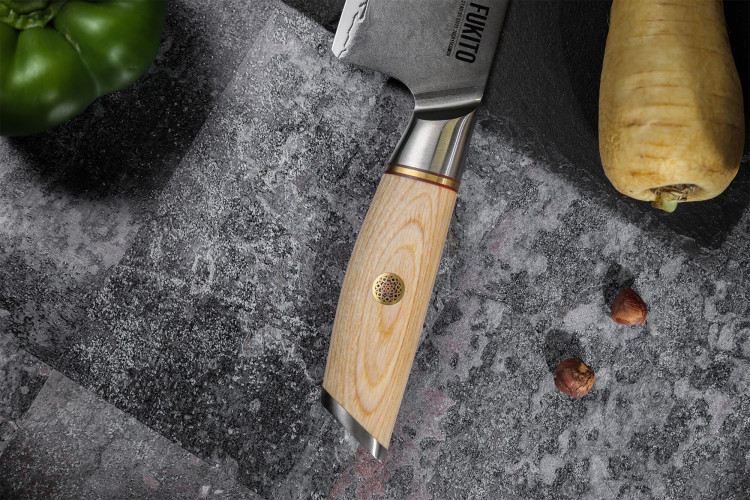 Coffret couteaux Fukito Pakka San Mai chef et office - 2 pièces