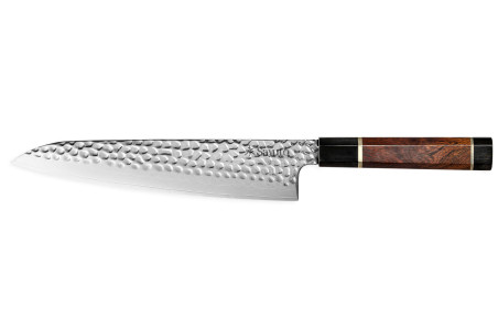 Couteau de chef Sayuto Desert Damas lame martelée 21cm