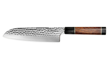 Couteau santoku Sayuto Desert Damas lame martelée 18cm