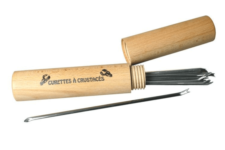 Étui de 12 curettes à crustacés 18cm acier inox