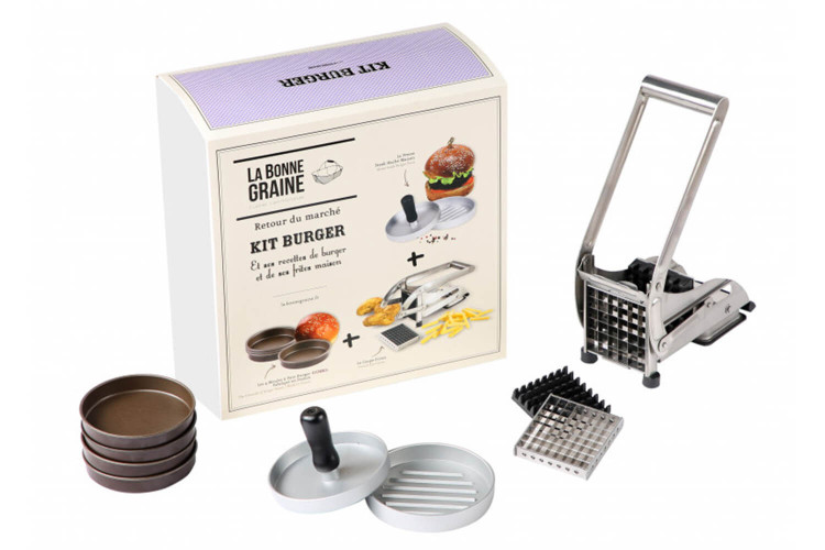 Kit Burger maison tout-en-un La Bonne Graine - Frites, steaks, pains
