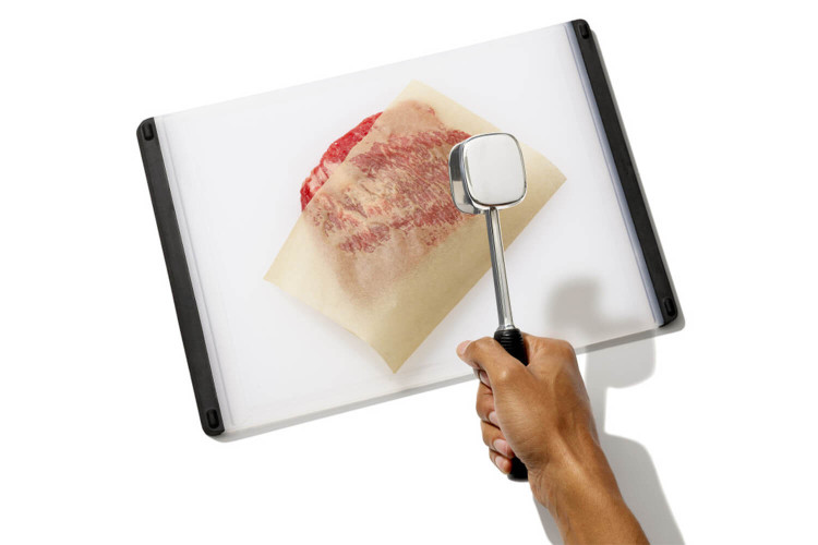 AOWOTO Attendrisseur à Viande Ergonomique Avec Manche Caoutchouc - Passe Au Lave-Vaisselle