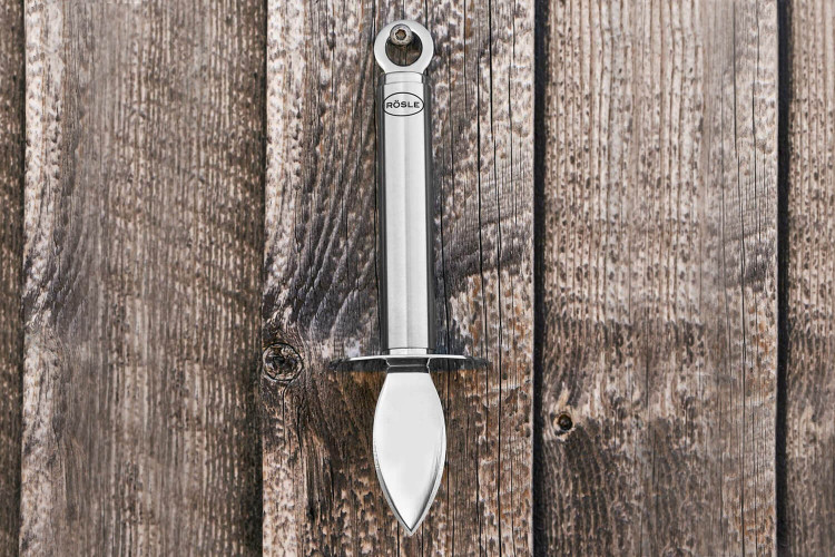 Couteau à huître Rösle en inox avec garde - 18cm