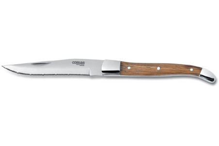 Coffret 6 couteaux à steak Comas Alps acier inox et manche en bois