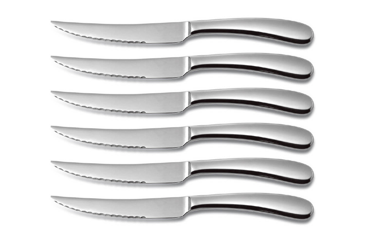 Coffret 6 couteaux à steak lames dentées Comas Sutil en acier inoxydable