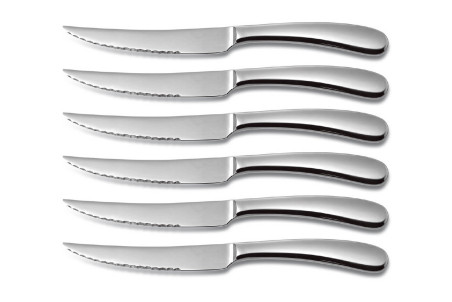 Coffret 6 couteaux à steak lames dentées Comas Sutil en acier inoxydable