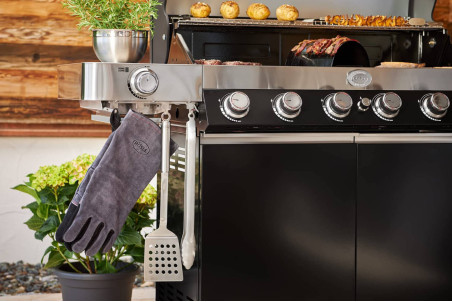 Paire de gants protection barbecue Rösle en cuir- Taille unique XL