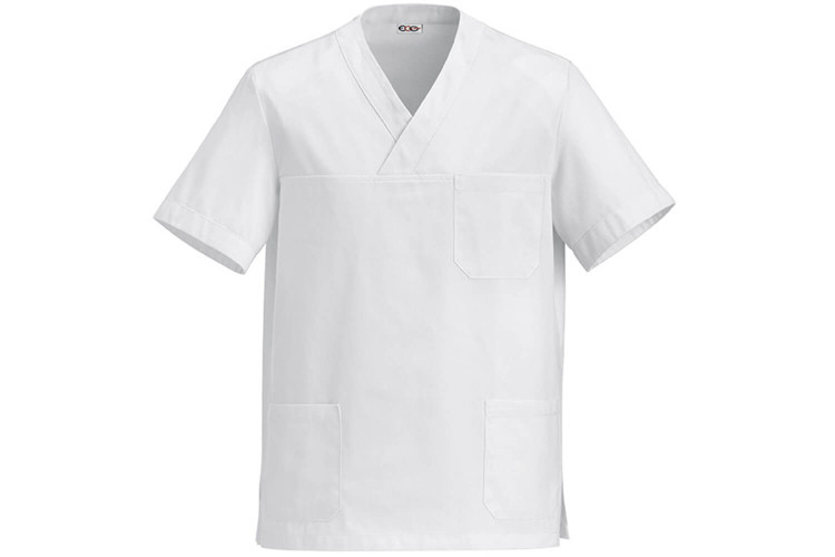 Veste de cuisine manches courtes Egochef Leonardo blanche 100% coton