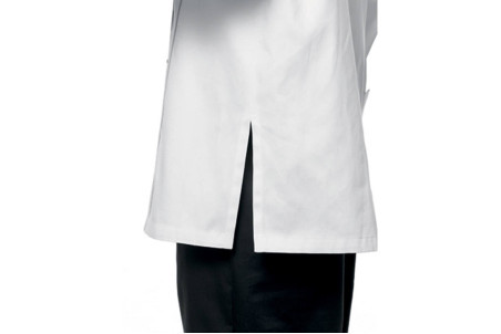 Veste de cuisine manches courtes Egochef Leonardo blanche 100% coton