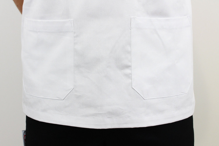 Veste de cuisine manches courtes Egochef Leonardo blanche 100% coton