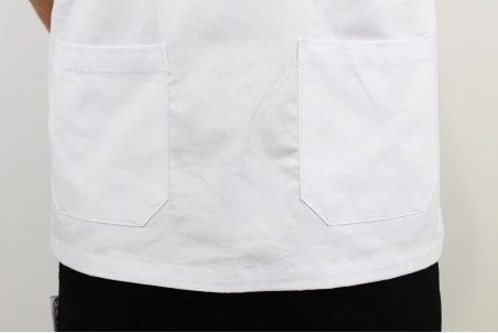 Veste de cuisine manches courtes Egochef Leonardo blanche 100% coton