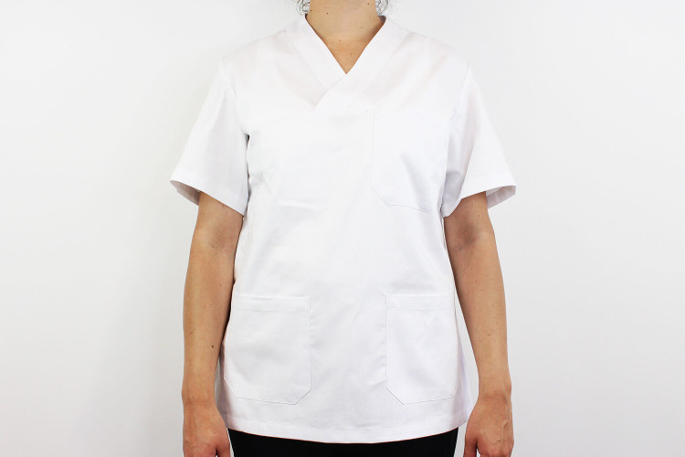 Veste de cuisine manches courtes Egochef Leonardo blanche 100% coton