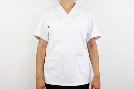 Veste de cuisine manches courtes Egochef Leonardo blanche 100% coton