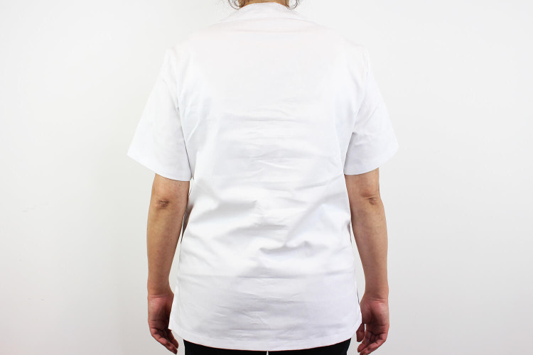 Veste de cuisine manches courtes Egochef Leonardo blanche 100% coton