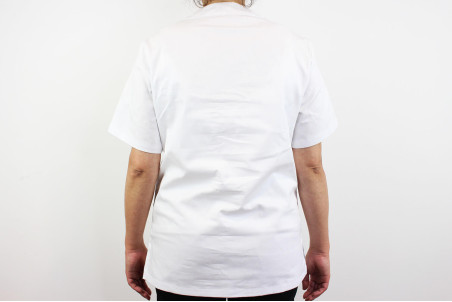 Veste de cuisine manches courtes Egochef Leonardo blanche 100% coton
