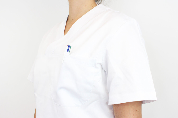 Veste de cuisine manches courtes Egochef Leonardo blanche 100% coton