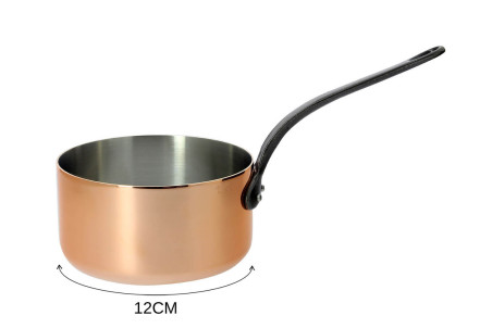 Casserole De Buyer Inocuivre en cuivre avec poignée en fonte
