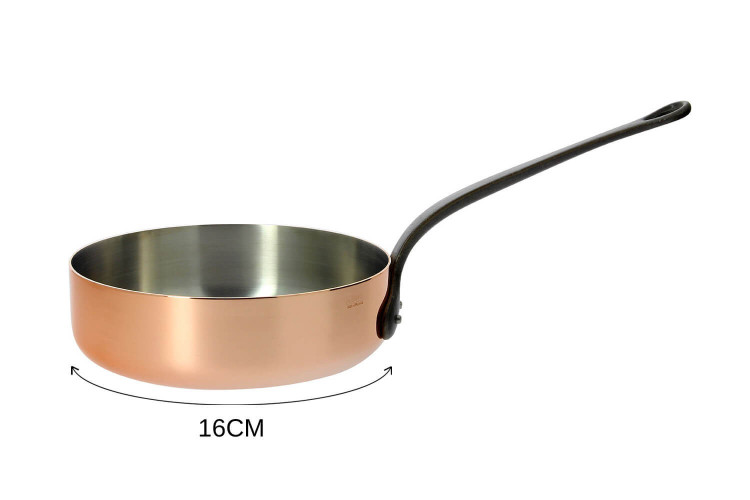 Sauteuse en cuivre droite De Buyer Inocuivre poignée en fonte