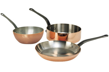 Sauteuse en cuivre droite De Buyer Inocuivre poignée en fonte
