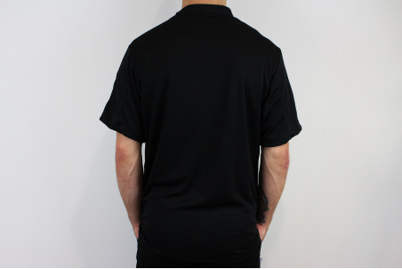 Veste de cuisine manches courtes Egochef Pizzaiolo noire 100 Air Plus