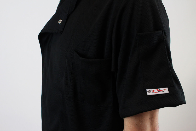 Veste de cuisine manches courtes Egochef Pizzaiolo noire 100 Air Plus