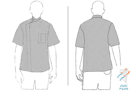 Veste de cuisine manches courtes Egochef Pizzaiolo noire 100 Air Plus