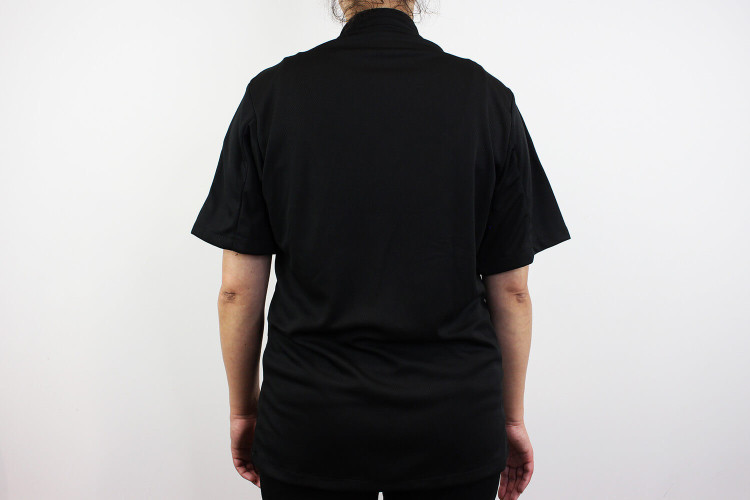 Veste de cuisine manches courtes Egochef Pizzaiolo noire 100 Air Plus