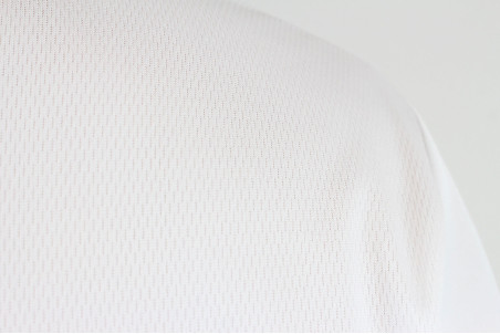 Veste de cuisine unisexe Egochef Ottavio Air Plus blanche 100% microfibre à manches longues