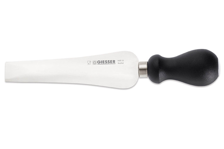Couteau à parmesan Giesser acier inox lame carrée 11cm manche TPE