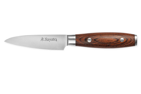 Couteau d'office Sayuto Pakka X50 lame inox 9cm et rivetée