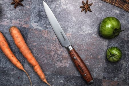 Couteau universel Sayuto Pakka X50 riveté lame inox 12,5cm