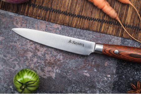 Couteau universel Sayuto Pakka X50 riveté lame inox 12,5cm