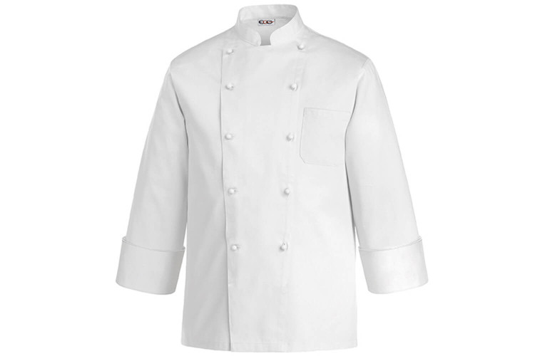 Veste de cuisine manches longues Egochef Rex blanche 100% coton