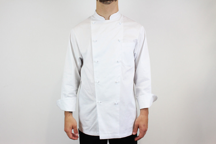 Veste de cuisine manches longues Egochef Rex blanche 100% coton