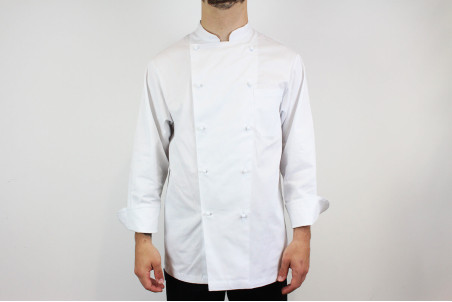 Veste de cuisine manches longues Egochef Rex blanche 100% coton
