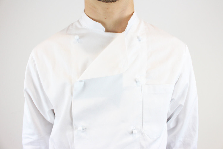 Veste de cuisine manches longues Egochef Rex blanche 100% coton