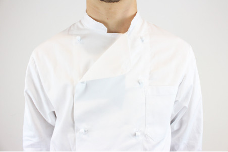 Veste de cuisine manches longues Egochef Rex blanche 100% coton