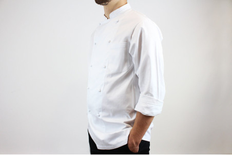Veste de cuisine manches longues Egochef Rex blanche 100% coton