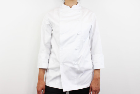 Veste de cuisine manches longues Egochef Rex blanche 100% coton