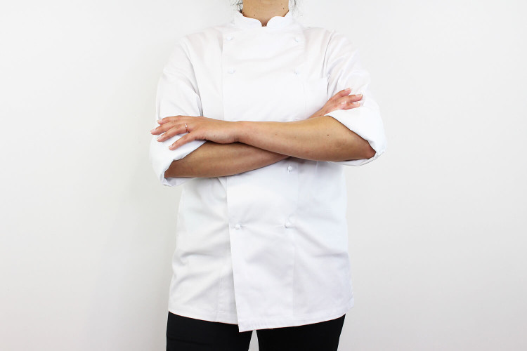 Veste de cuisine manches longues Egochef Rex blanche 100% coton