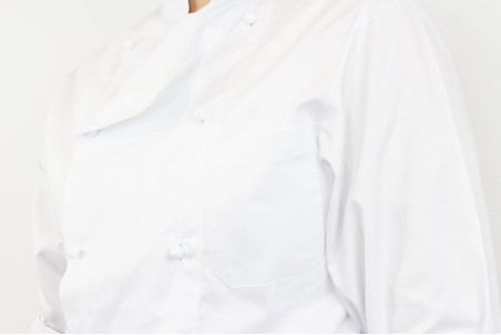 Veste de cuisine manches longues Egochef Rex blanche 100% coton