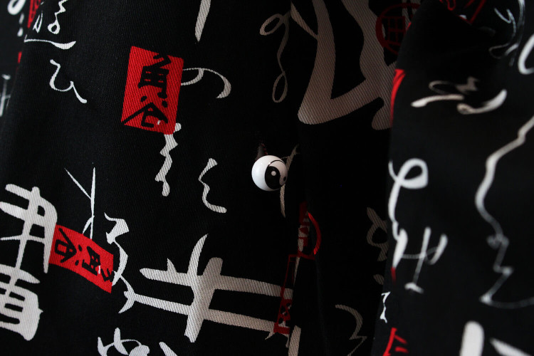 Veste de cuisine manches longues Egochef Sushi motifs japonais 100% coton